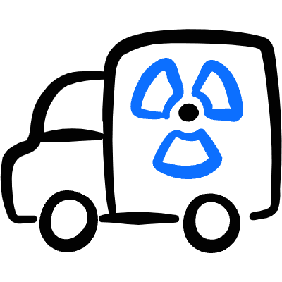 Nuclear Energy Truck Icon from Freehand Duotone Set