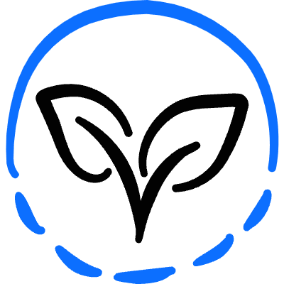 Organic Plant Circle Icon from Freehand Duotone Set