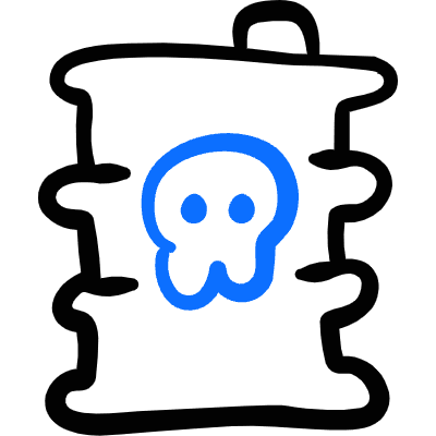 Pollution Barrel Skull Icon from Freehand Duotone Set