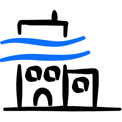 Pollution City Building Icon from Freehand Duotone Set