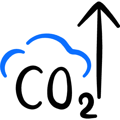 Pollution Increase Co2 Carbondioxide Icon from Freehand Duotone Set