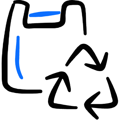 Recycling Bag Icon from Freehand Duotone Set