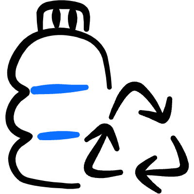 Recycling Bottle Icon from Freehand Duotone Set