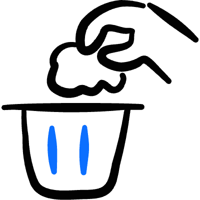 Recycling Hand Trash Icon from Freehand Duotone Set