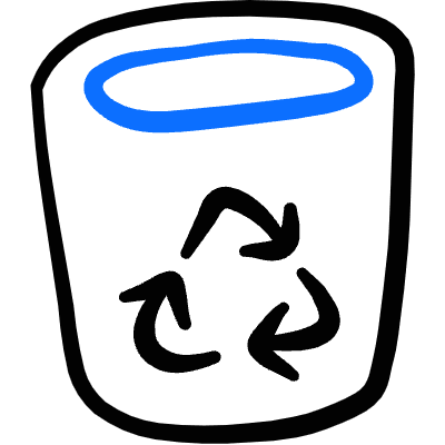 Recycling Trash Bin 2 Icon from Freehand Duotone Set