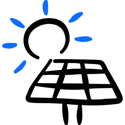 Renewable Energy Solar Panel Icon from Freehand Duotone Set