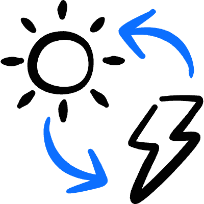 Renewable Energy Solar Power Icon from Freehand Duotone Set