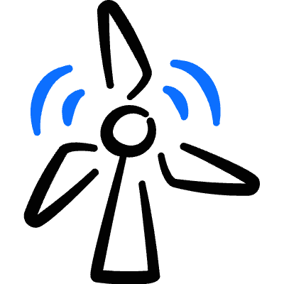 Renewable Energy Wind Turbine 2 Icon from Freehand Duotone Set