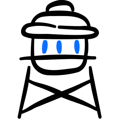 Water Protection Tower Icon from Freehand Duotone Set