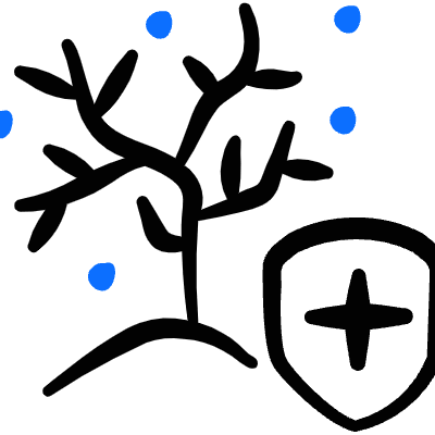 Wildlife Protection Tree Shield Icon from Freehand Duotone Set