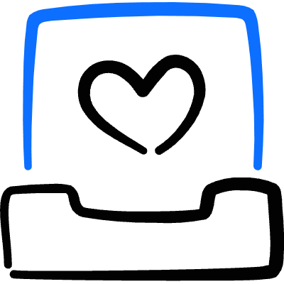 Drawer Heart Icon from Freehand Duotone Set