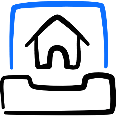 Drawer Home Icon from Freehand Duotone Set