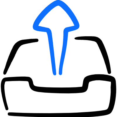 Drawer Upload Icon from Freehand Duotone Set
