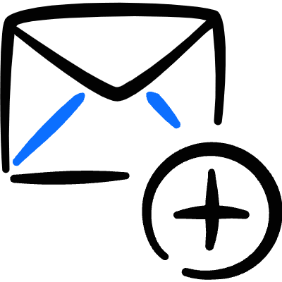Email Action Add Icon from Freehand Duotone Set
