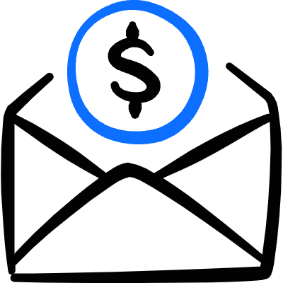 Email Action Cash Icon from Freehand Duotone Set
