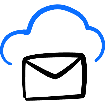 Email Action Cloud Icon from Freehand Duotone Set