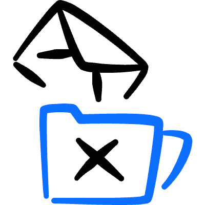 Email Action Delete Folder Icon from Freehand Duotone Set