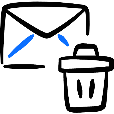 Email Action Delete Junk 1 Icon from Freehand Duotone Set