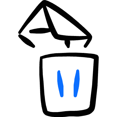 Email Action Delete Junk 2 Icon from Freehand Duotone Set