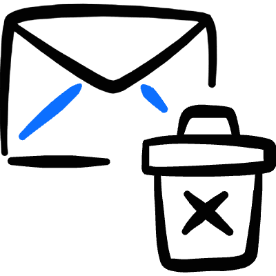 Email Action Delete Junk 3 Icon from Freehand Duotone Set