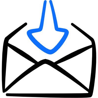 Email Action Download Icon from Freehand Duotone Set