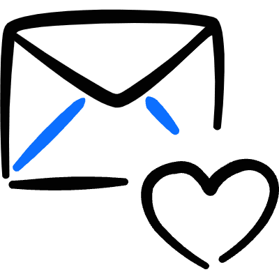 Email Action Favorite Heart Icon from Freehand Duotone Set