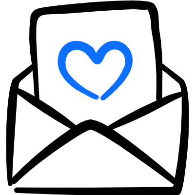 Email Action Heart Icon from Freehand Duotone Set