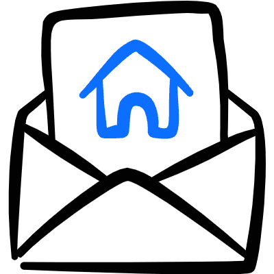 Email Action Home Icon from Freehand Duotone Set