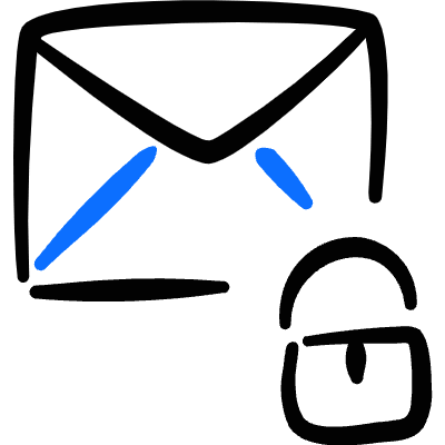 Email Action Lock Icon from Freehand Duotone Set