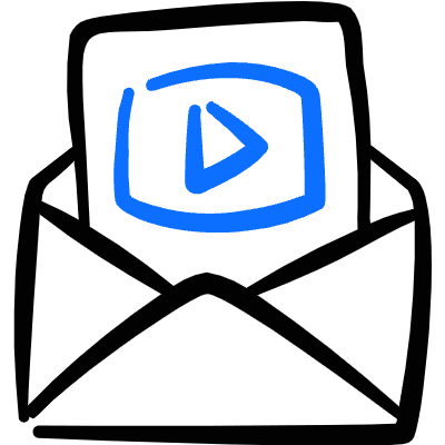 Email Action Play Icon from Freehand Duotone Set