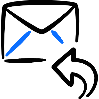 Email Action Reply 1 Icon from Freehand Duotone Set