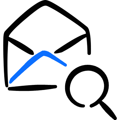 Email Action Search 1 Icon from Freehand Duotone Set