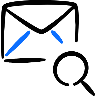 Email Action Search Icon from Freehand Duotone Set