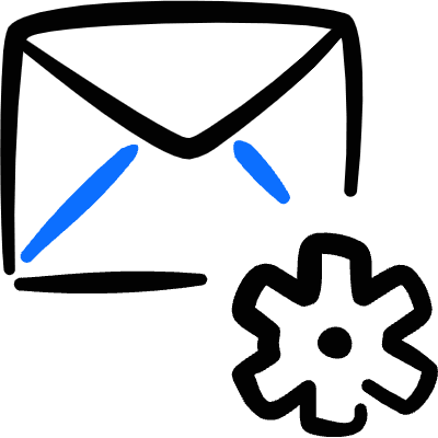 Email Action Settings Icon from Freehand Duotone Set