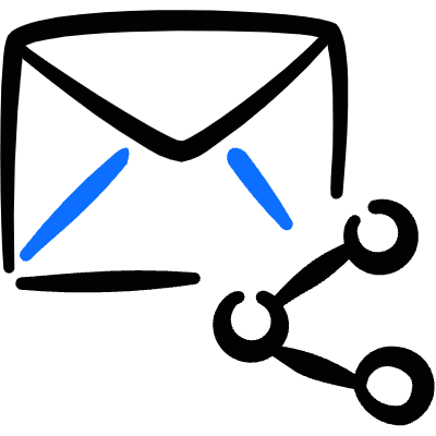 Email Action Share Icon from Freehand Duotone Set