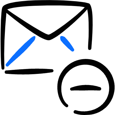 Email Action Subtract Icon from Freehand Duotone Set