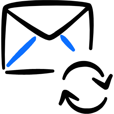 Email Action Sync 1 Icon from Freehand Duotone Set