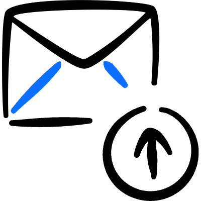 Email Action Upload 1 Icon from Freehand Duotone Set