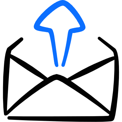 Email Action Upload Icon from Freehand Duotone Set