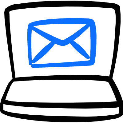 Read Email Laptop Icon from Freehand Duotone Set