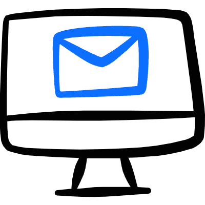 Read Email Monitor Icon from Freehand Duotone Set
