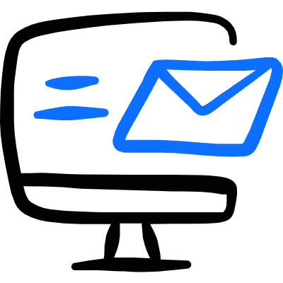 Send Email Monitor Icon from Freehand Duotone Set