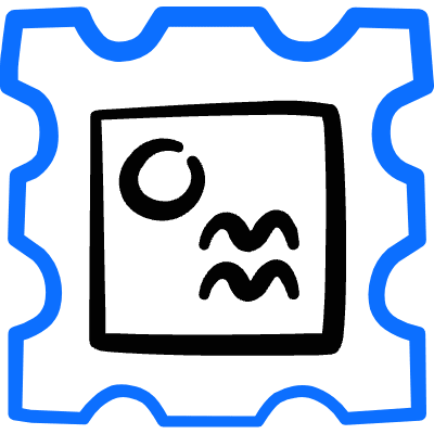 Stamps Image Icon from Freehand Duotone Set