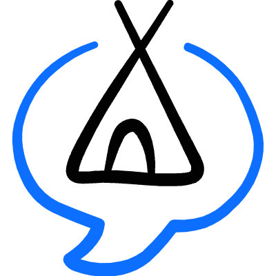 Activities Camp Talking Icon from Freehand Duotone Set