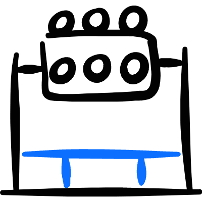 Amusement Park Top Spin Ride Icon from Freehand Duotone Set