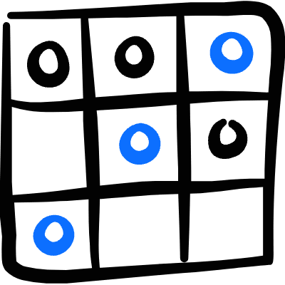 Board Game Checkers Icon from Freehand Duotone Set