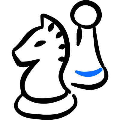 Board Game Chess Icon from Freehand Duotone Set