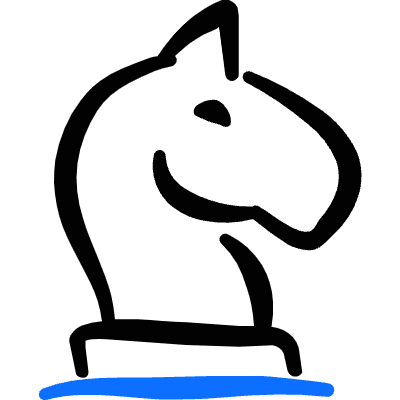 Board Game Chess Knight Icon from Freehand Duotone Set