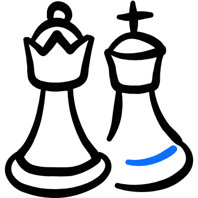 Board Game Chess Pawn Icon from Freehand Duotone Set