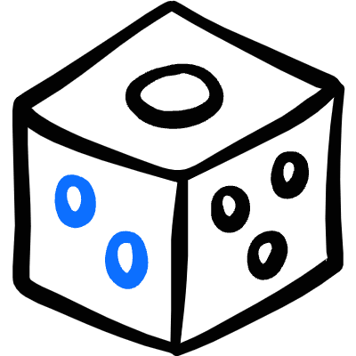 Board Game Dice 1 Icon from Freehand Duotone Set